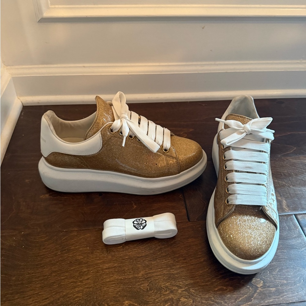 Gold Glitter Women's Sneakers